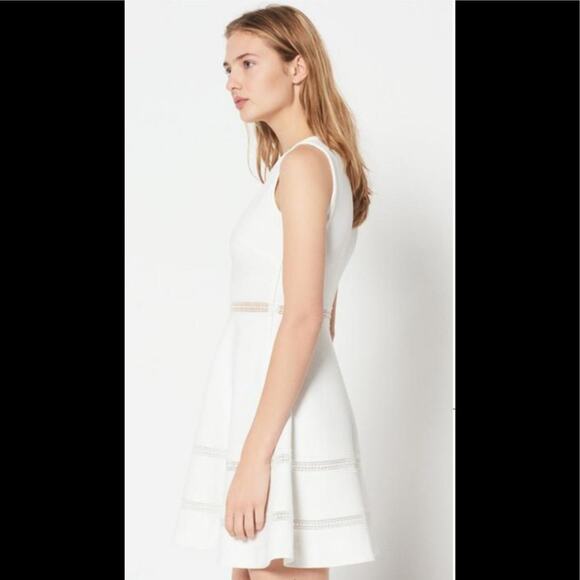NWT Sandro white Carrie lace inset mini dress - Picture 1 of 8